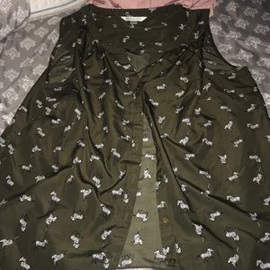 Silk-like zebra blouse